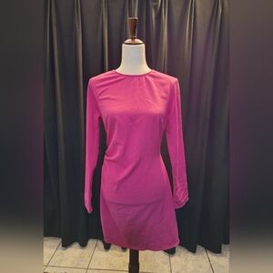H&M Vibrant Pink Long Sleeve Dress